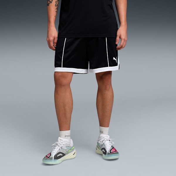 Hoopaverse Men’s Moisture-Wicking Basketball 6" Shorts, PUMA Black, extralarge-IND